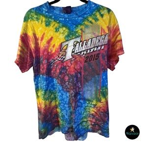 Vintage Custom Talladega Alabama 2015 Racing Tie Dye Graphic T-Shirt - M
